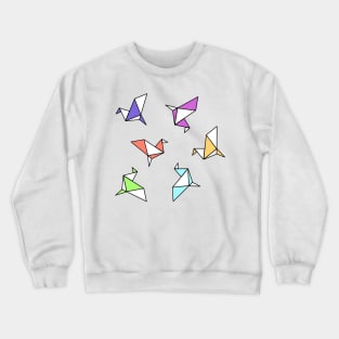 Colorful paper crane Crewneck Sweatshirt